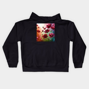 Rose Pink Cosmos Flower Kids Hoodie